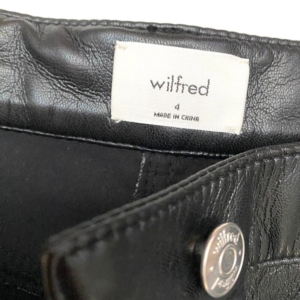 Wilfred The Melina™ Pant High-Waisted Vegan Leather Pants Black Size 4 Tall - Picture 6 of 11